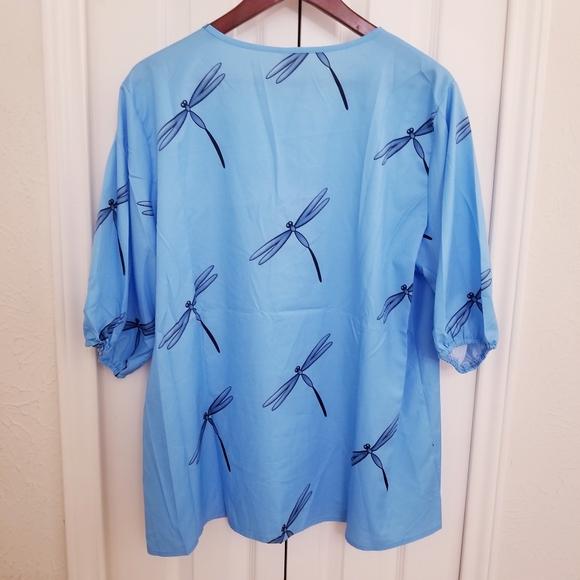 Blue Dragon Fly Blouse - Picture 5 of 8